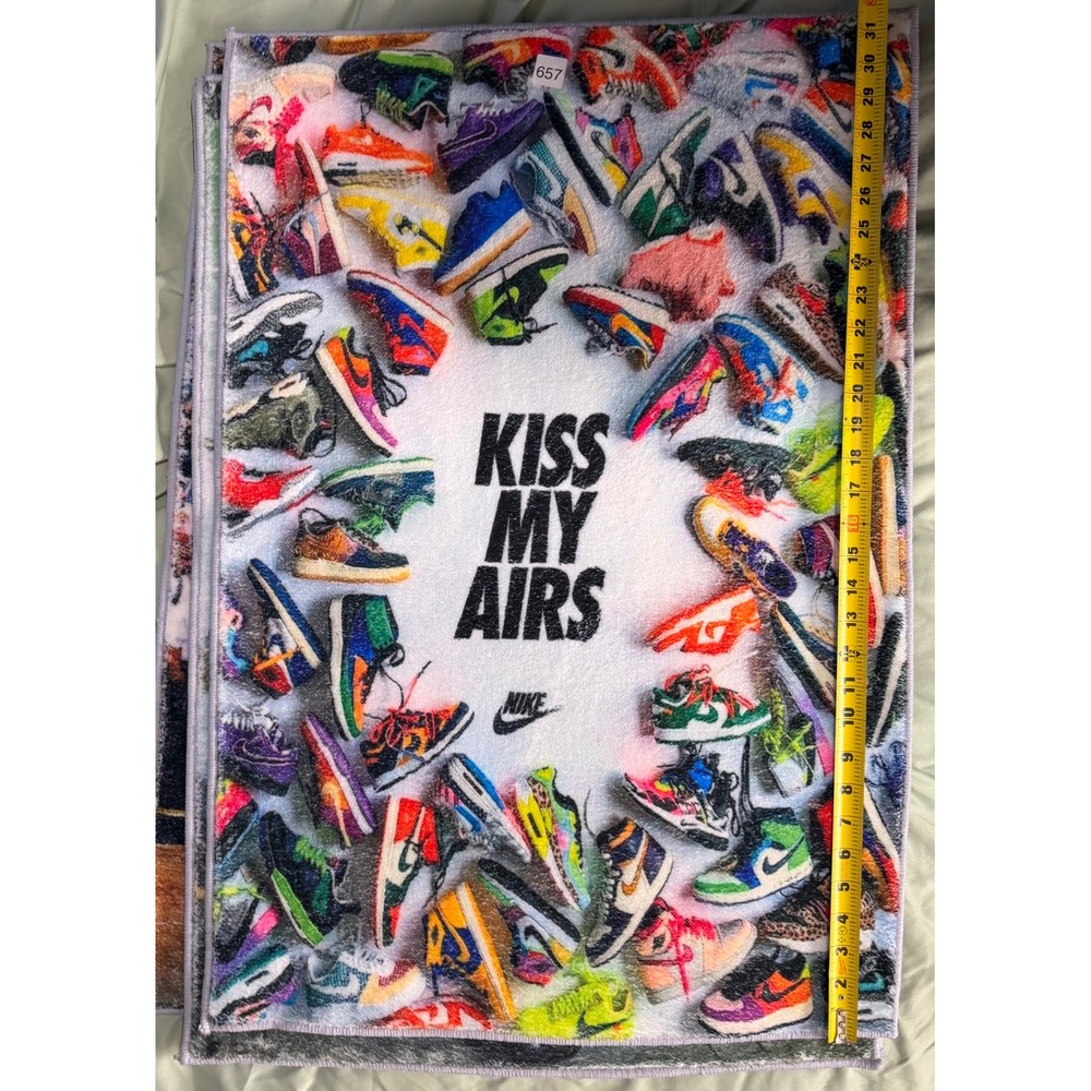 Nike Kiss My Airs Sneaker Area Rug Hypebeast Home Decor Multi Color 22x31 - Picture 2 of 2